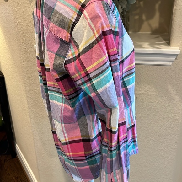 Rockies Long Sleeve Western Style Button Down Plaid Shirt Size M - Picture 7 of 16